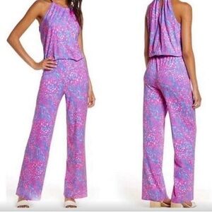 Lilly Pulitzer Vibrant Pink and Blue Jumpsuit